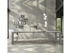 Discount Mesa de consola extensível em cimento com efeito 90×45 cm - 90×300 cm - VIAREGGIO Cinzento
