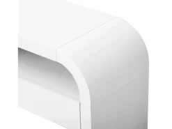 Discount Merax Mesa de consola moderna para hall de entrada - 120 x 35,5 x 76,5 cm - com 2 gavetas + prateleira - MDF - branca Branco
