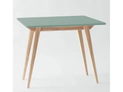 Mesa de consola pequena extensível 45x90cm Envelope Sálvia | Pés em madeira de freixo^ Consola