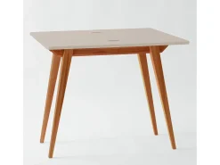Online Mesa de consola pequena extensível 45x90cm Envelope Castanho | Pés carvalho Bege