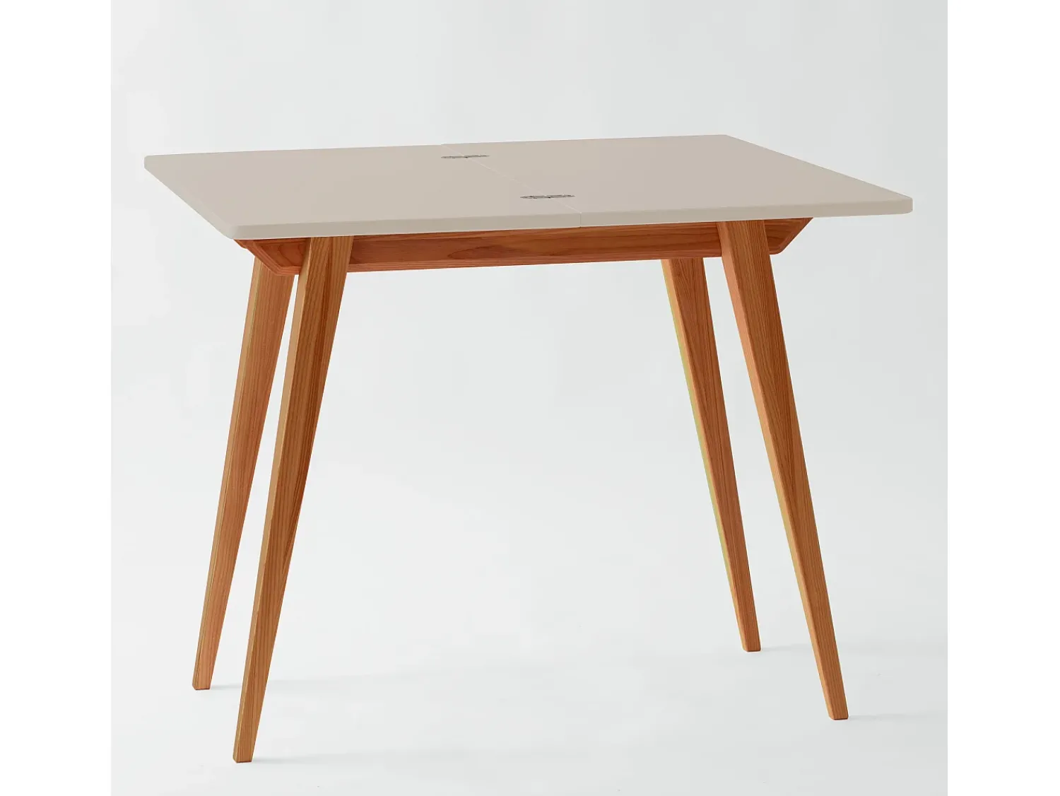 Online Mesa de consola pequena extensível 45x90cm Envelope Castanho | Pés carvalho Bege