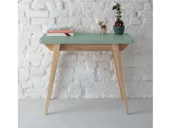 Best Mesa de consola pequena extensível 45x90cm Envelope Branca | Pés em madeira de freixo Branco