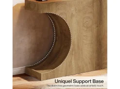 Consola*Tribesigns Mesa de Consola Rustica, Mesa de Sofá Rustica de 105cm com Pernas em Forma de C Castanho