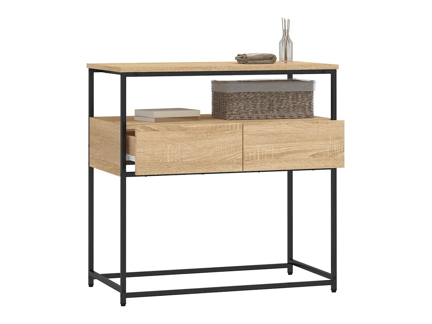 vidaxl Mesa de console Carvalho Sonoma 75x40x75 cm Madeira projetada^ Consola