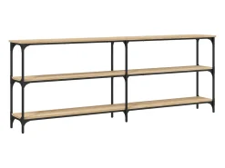 Consola|vidaxl Mesa de console Carvalho Sonoma 200x29x75 cm Madeira projetada Natural claro