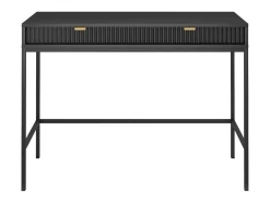 Consola| Mesa de console com 2 gavetas e pés de metal 104x78 cm Preto