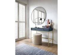 Consola* Mesa de console com 2 gavetas, 104x77 cm Azul