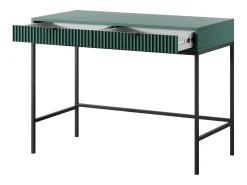 Consola* Mesa de console com 2 gavetas e pés de metal preto 104x78 cm Verde