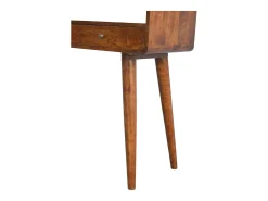 Consola| Mesa de console curva em castanheiro Castanho chocolate