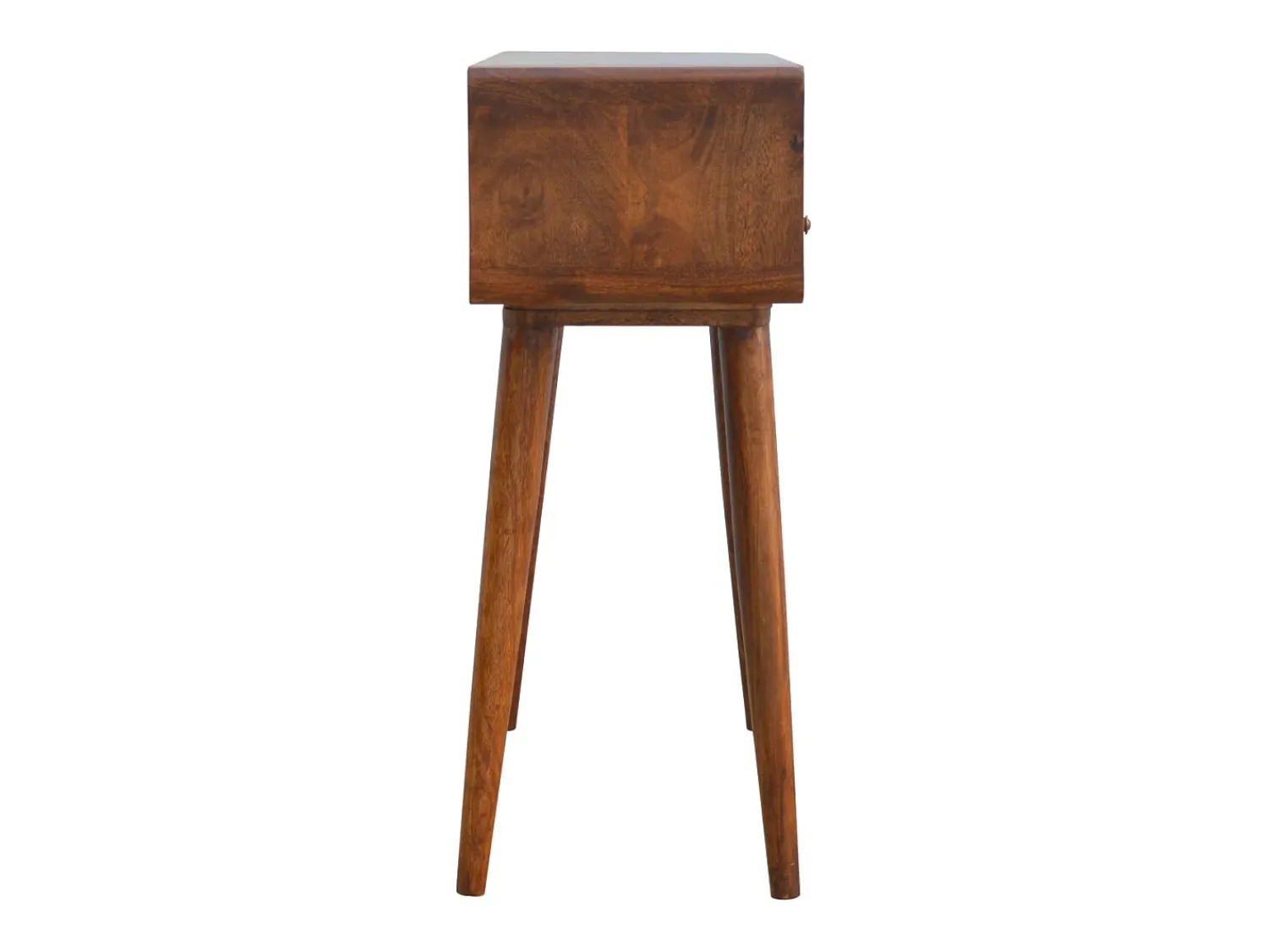 Consola| Mesa de console curva em castanheiro Castanho chocolate