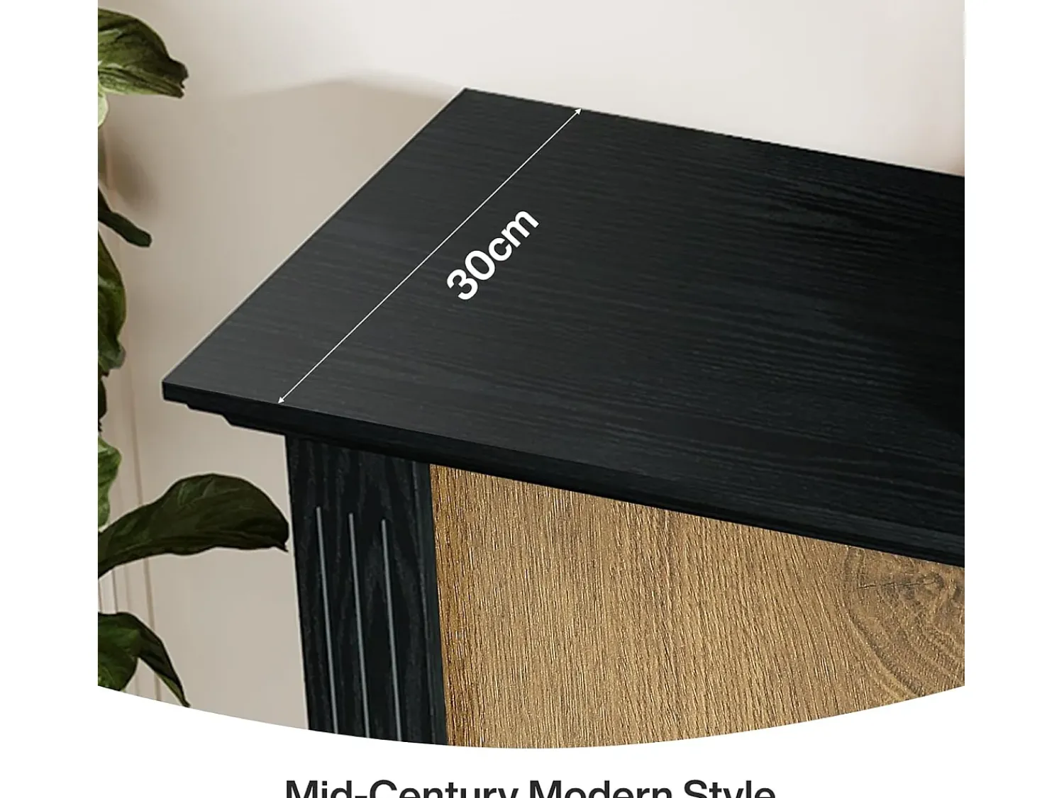Tribesigns Mesa de Console de 3 Camadas, Mesa de Entrada de 110cm com Armazenamento para Foyer, Corredor Preto