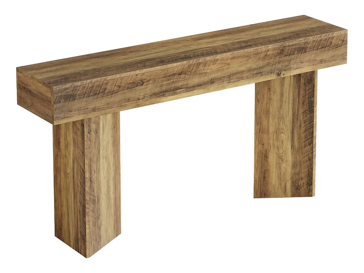 Consola|Tribesigns Mesa de console de 160 cm para entrada MDF Rustic Brown de fazenda Castanho
