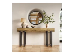 Tribesigns Mesa de Console de 160cm para Entrada, Mesa Industrial Atrás do Sofá^ Consola