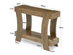 Consola*Tribesigns Mesa de Console de 120cm para Entrada, Mesa de Sofá para Entrada, Corredor, Sala de Estar Castanho