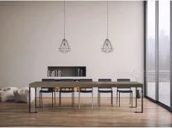 Best ITAMOBY Mesa de console extensível 90x40/300 cm Tecno Premium cinza pomba Taupe