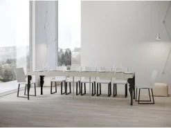 Consola*ITAMOBY Mesa de Console Extensível Paxon Premium Cashmere 90x40/300 cm Cinzento