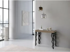 ITAMOBY Mesa de console extensível Karamay Small Premium cinza-pombo 90x40/196 cm^ Consola