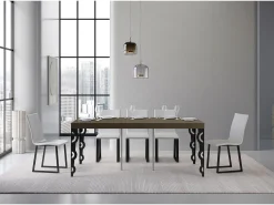 Consola|ITAMOBY Mesa de Console Extensível Karamay Small Premium Cashmere 90x40/196 cm Cinzento