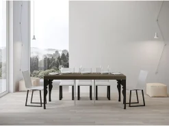 Discount ITAMOBY Mesa de console extensível Paxon Premium cinza pomba 90x40/300 cm Taupe