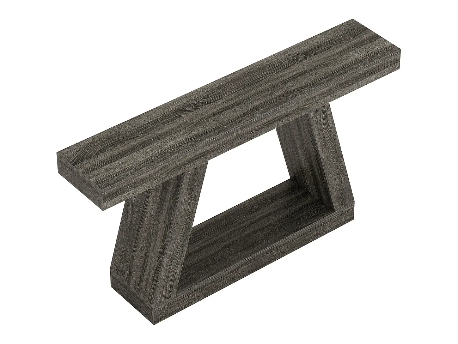 Consola|Tribesigns Mesa de Console, Mesa de Sofá Rústica de 140cm com Armazenamento, Mesa de Entrada para Corredor, Sala de Estar, Cinza Cinzento