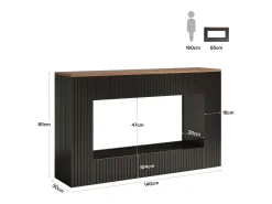 Tribesigns Mesa de console moderna, mesa de entrada em madeira de 140 cm com armazenamento, mesa para sofá estreita e comprida^ Consola
