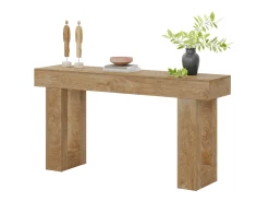 Tribesigns Mesa de console retangular com 160 cm de comprimento, Mesa baixa atrás do sofá para entrada (Natural)^ Consola