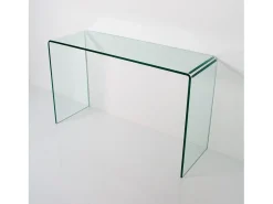 Consola|ITAMOBY Mesa de console Smalle em vidro curvado 120x40x80 cm Transparente