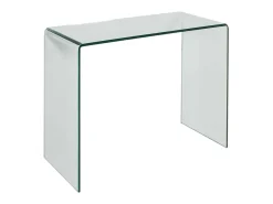 ITAMOBY Mesa de console Smalle em vidro curvado 80x40x80 cm^ Consola