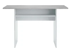 Consola| Mesa de console Tavolo, dobrável, fosco/cimento, 77/75x120x35x70 cm Branco