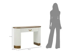 Consola| Mesa de Console Toulouse 121X40X78 cm Branco