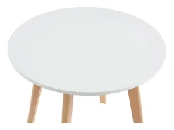 Clearance Vente-unique Mesa de criança em MDF e faia branco e natural LOULOUNE Natural claro / Branco