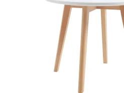 Clearance Vente-unique Mesa de criança em MDF e faia branco e natural LOULOUNE Natural claro / Branco