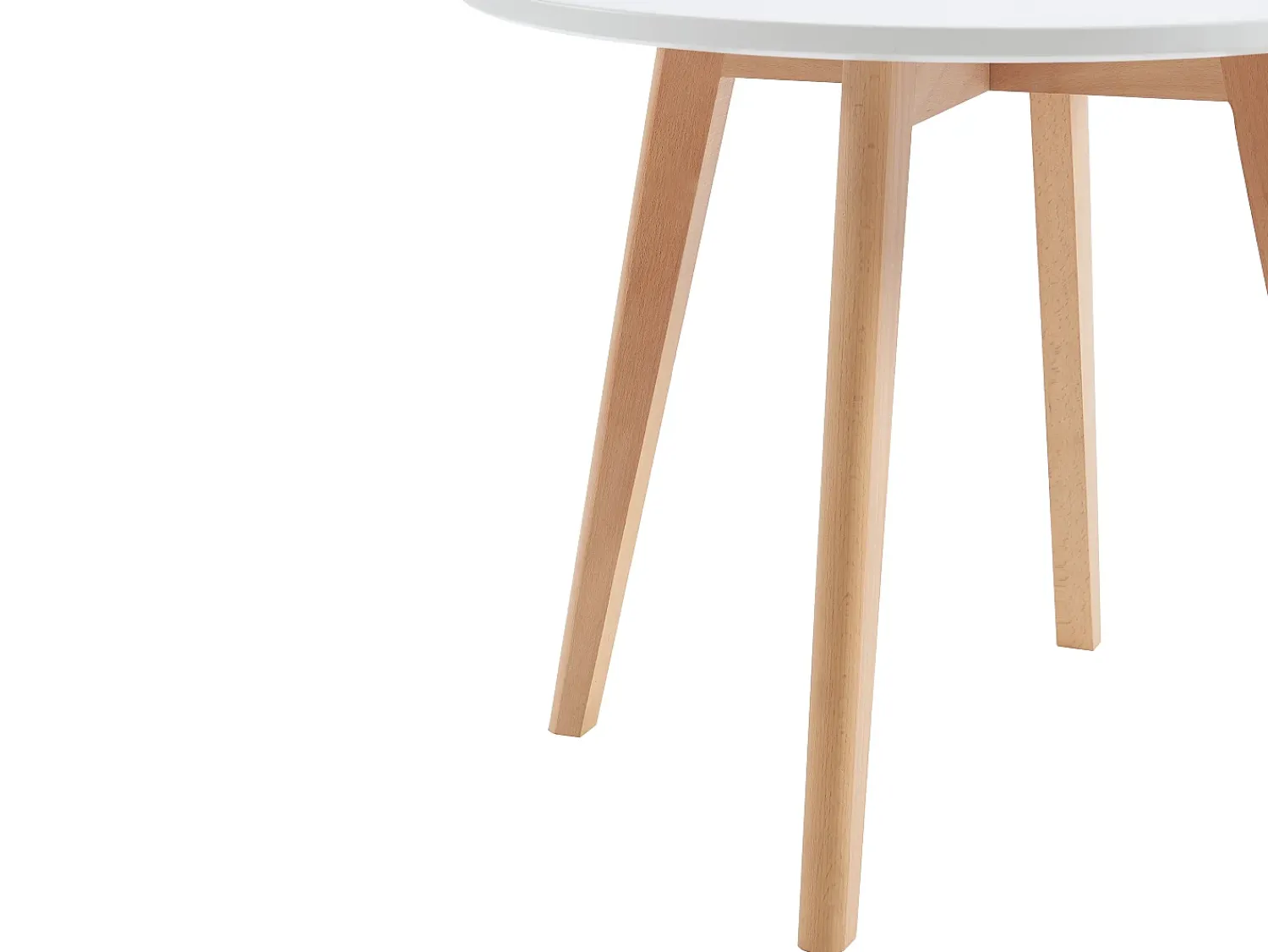 Clearance Vente-unique Mesa de criança em MDF e faia branco e natural LOULOUNE Natural claro / Branco