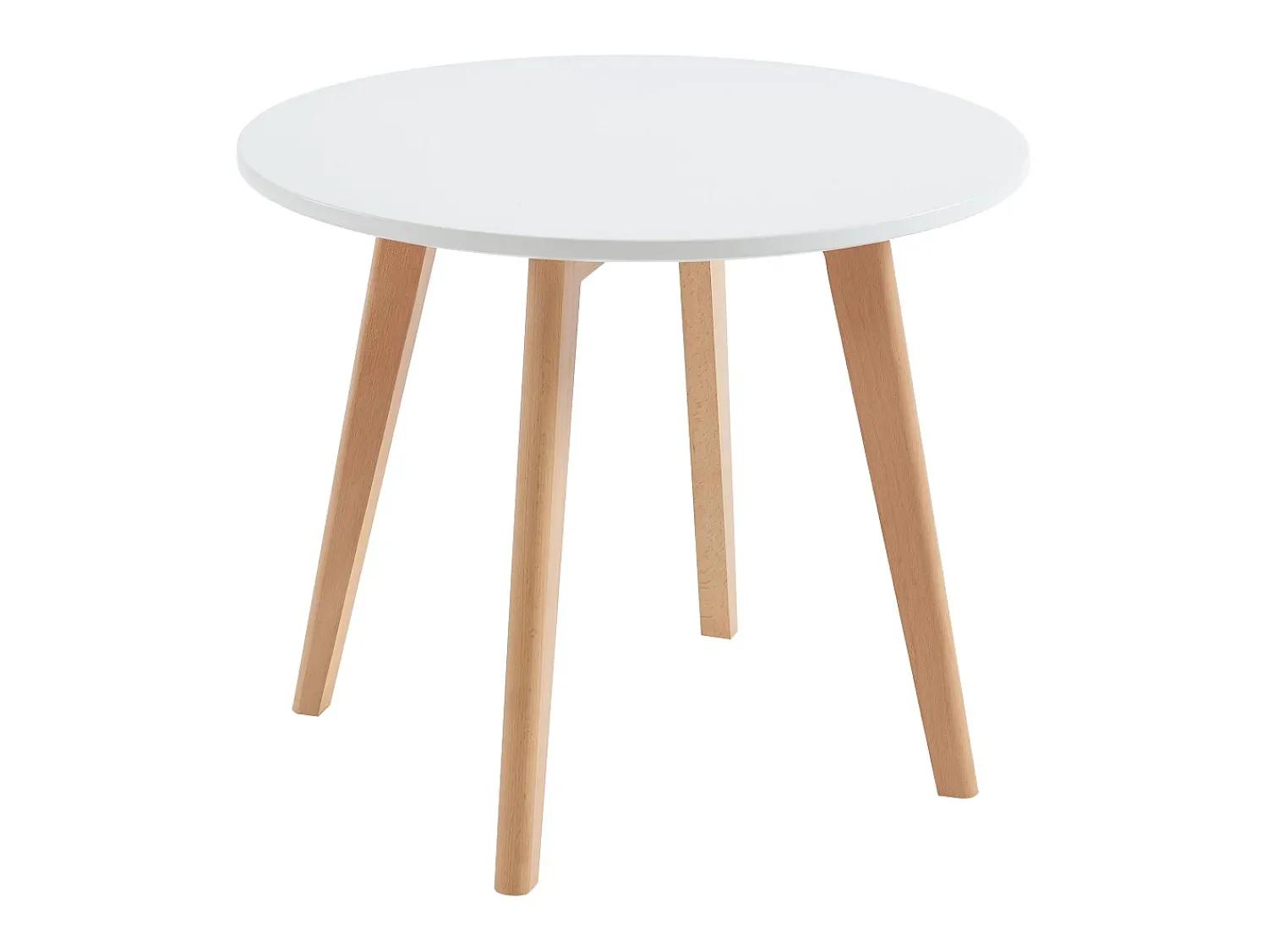 Clearance Vente-unique Mesa de criança em MDF e faia branco e natural LOULOUNE Natural claro / Branco