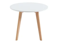 Clearance Vente-unique Mesa de criança em MDF e faia branco e natural LOULOUNE Natural claro / Branco
