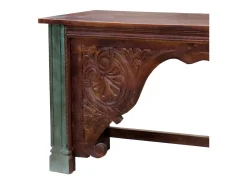 Consola* Mesa de entrada artesanal em madeira Multicor