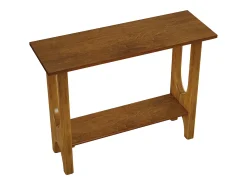 Tribesigns Mesa de entrada de 105 cm com espaço de armazenamento, mesa de corredor moderna de dois andares com pernas de madeira maciça para sala de estar, corredor^ Consola