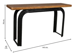 mesa de entrada de madeira preta Preto