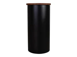 mesa de entrada de madeira preta^ Consola