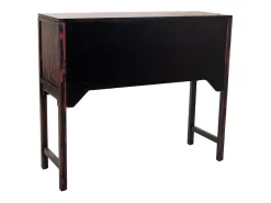 mesa de entrada de madeira preta^ Consola