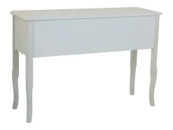 Consola* Mesa de entrada de madeira com 3 gavetas, cinza Branco
