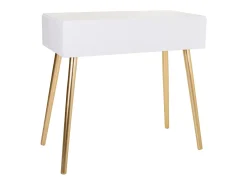 Clearance Mesa de entrada de madeira com 2 gavetas Branco