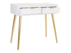 Clearance Mesa de entrada de madeira com 2 gavetas Branco