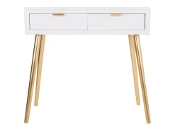 Clearance Mesa de entrada de madeira com 2 gavetas Branco