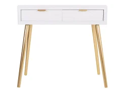 Clearance Mesa de entrada de madeira com 2 gavetas Branco