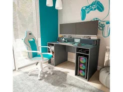 Consola|duehome Mesa de escrita Galax Cinzento