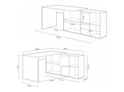 Consola|duehome Mesa de escritorio Move Natural claro