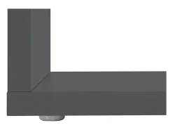 Mesa De Centro|Dmora Mesa de estar Dcalligari, Mesa de estar, Armário de armazenamento baixo, Mesa de café, 55x55h41 cm, Antracite Preto