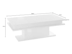 Dmora Mesa de estar Dcampores, Mesa de estar, Armário de armazenamento baixo, Mesa de café, 100x55h42 cm, Antracite^ Mesa De Centro
