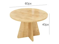 Discount Dmora Mesa de estar Dkluiver, Mesa baixa para café, Suporte para sofá, Prateleira para sala de estar, 60x60h40 cm, Carvalho Castanho